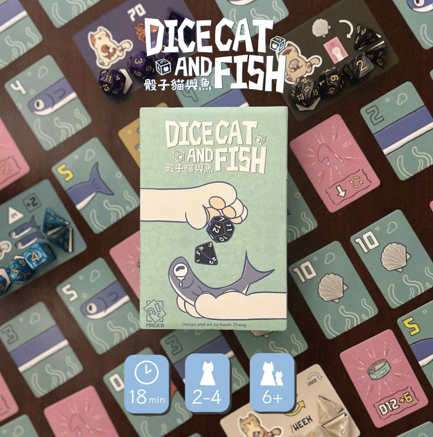 Dice Cat & Fish